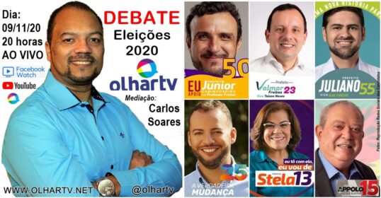 Assistir AO VIVO Debate Eleições 2020 - OlharTV - O Seu Canal de TV na